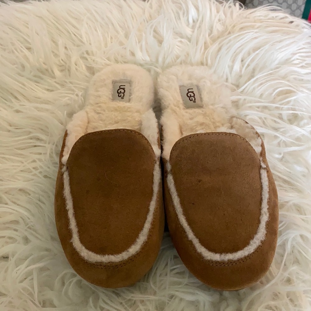 Leather Ugg slides